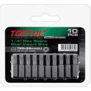 Насадка TORX T6*25 1/4&quot; 10шт блистер TOPTUL (FSEA0806G)