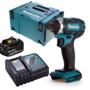 Аккум. шуруповерт MAKITA DTD 152 Z MAKPAC + АКЦИЯ (1 аккумулятор, зарядное) (18.0 В, БЕЗ АККУМУЛЯТОРА, 1 скор., 165 Нм, шурупы до 13 мм)