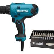 Дрель-шуруповерт MAKITA DF 0300 в кор. + набор бит (11 шт.) (320.0 В, 2 скор., 56 Нм, 1500/450 об/мин)