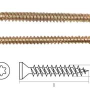 Шуруп по бетону 7.5х152 мм желтый цинк, T30 (800 шт в коробе) STARFIX