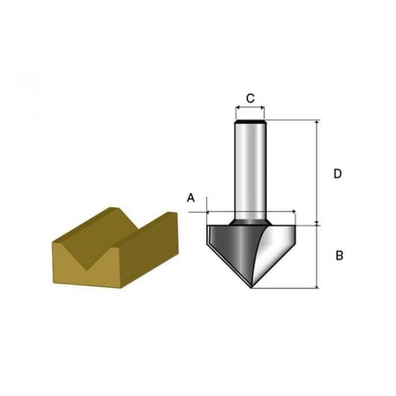 Фреза д/V-обр12,7х12,7х8х32х2Т (MAKITA)