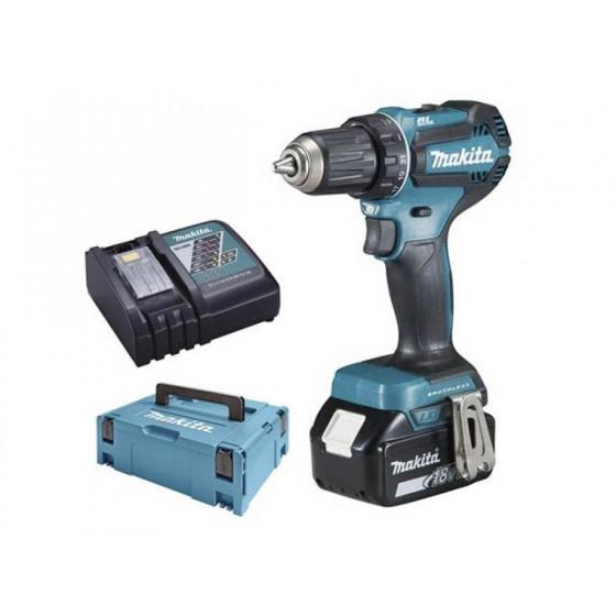 Аккум. дрель-шуруповерт MAKITA DDF 485 RAJ MAKPAC (18.0 В, 2 акк., 2.0 А/ч Li-Ion, 2 скор., 50 Нм, шурупы до 10 мм)