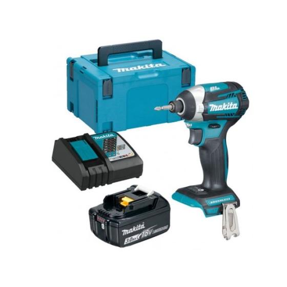 Аккум. шуруповерт MAKITA DTD 154 Z MAKPAC + АКЦИЯ (1 аккумулятор, зарядное) (18.0 В, БЕЗ АККУМУЛЯТОРА, 3 скор., 175 Нм, шурупы до 13 мм)