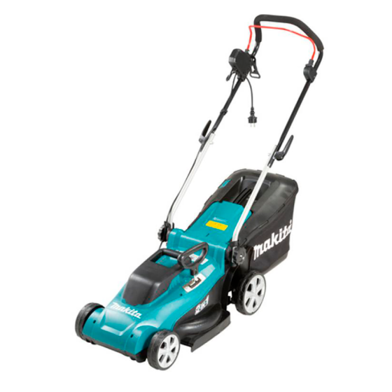 Газонокосилка электрическая MAKITA ELM 3320 (1200 Вт, шир. 330 мм, выс. 20-55 мм, пластм. корпус, без мульчир., травосборник 30 л)