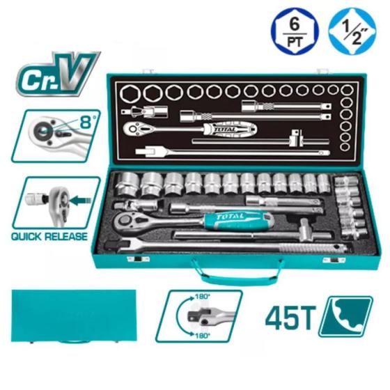 Набор инструментов 1/2 " TOTAL THT121242 (24 предмета)